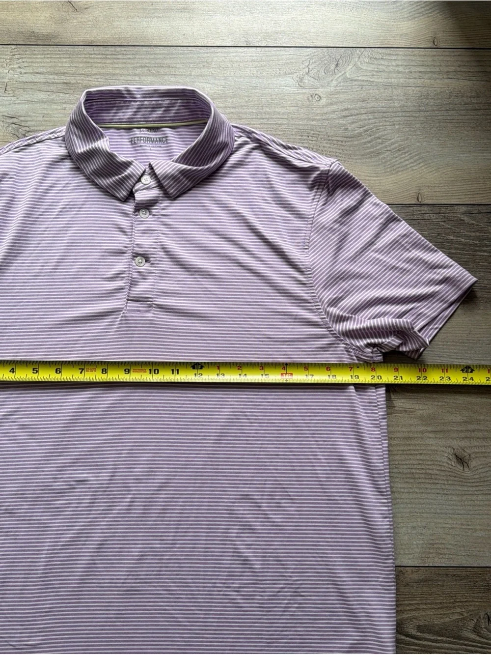 J.Crew Performance Men’s Size Large Polo Shirt. Multicolor Stripes. Great Cond.